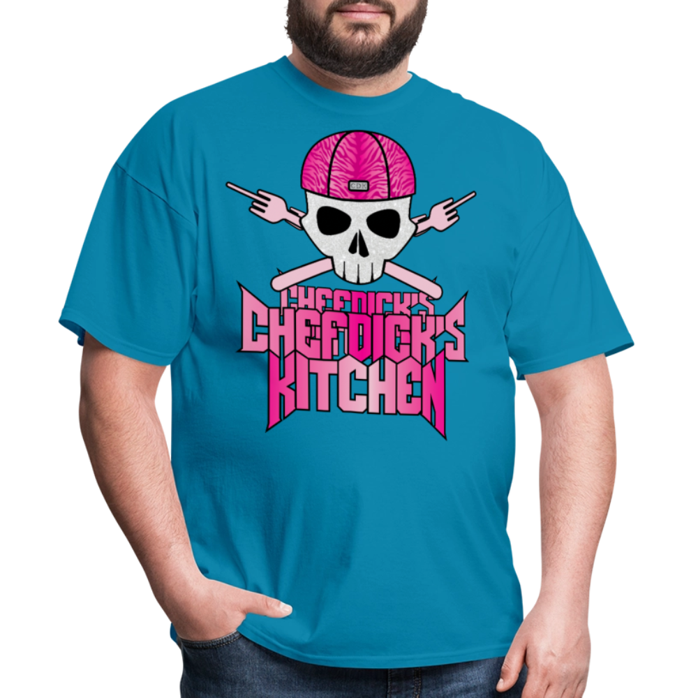 Chef Dicks Kitchen Pink Pussy Salt Unisex Classic T-Shirt - turquoise