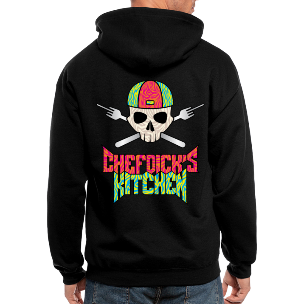 Chef Dick's Kitchen Tie Die #1 Men's Zip Hoodie - black