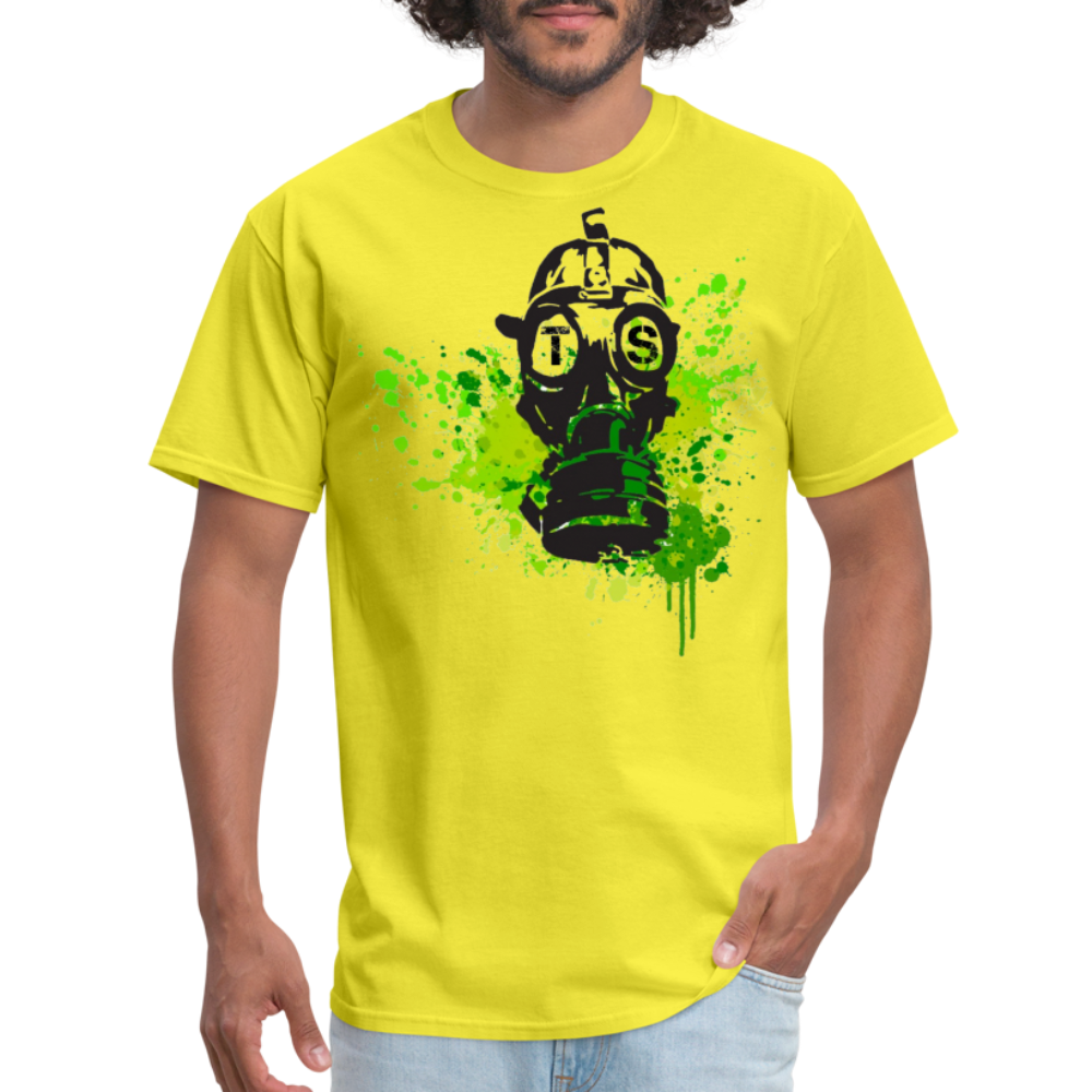 Toxic Black Gas mask Unisex Classic T-Shirt - yellow