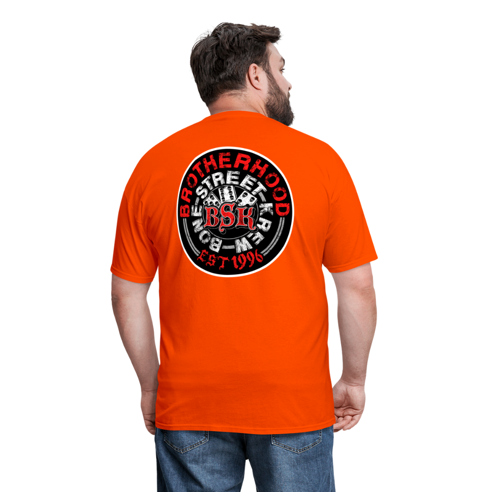 BSK Bone Street Krew Unisex Classic Fruit of the Loom Unisex Classic T-Shirt - orange