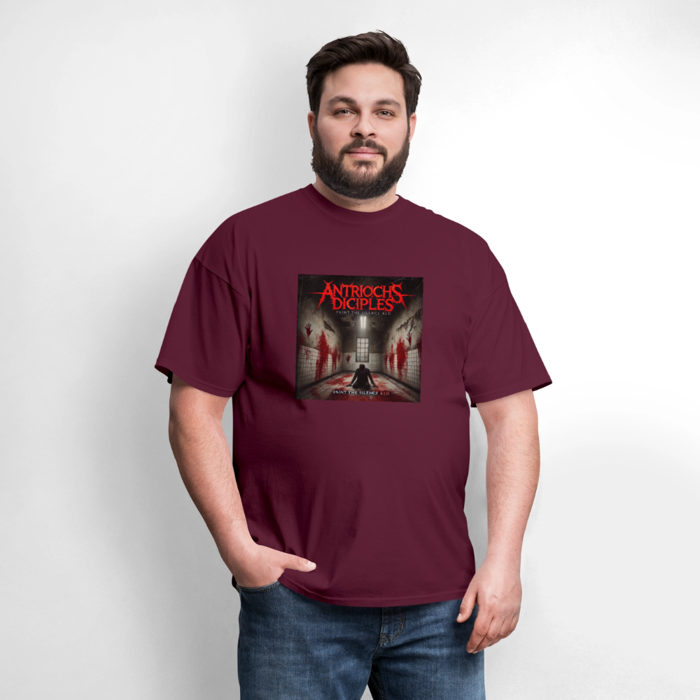 Antrioch's Disciples Paint the Silence Red Men's T-Shirt | GILDAN 5000 - burgundy