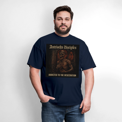 Antrioch's Disciples Addicted to the Desecration Men's T-Shirt | GILDAN 5000 - navy