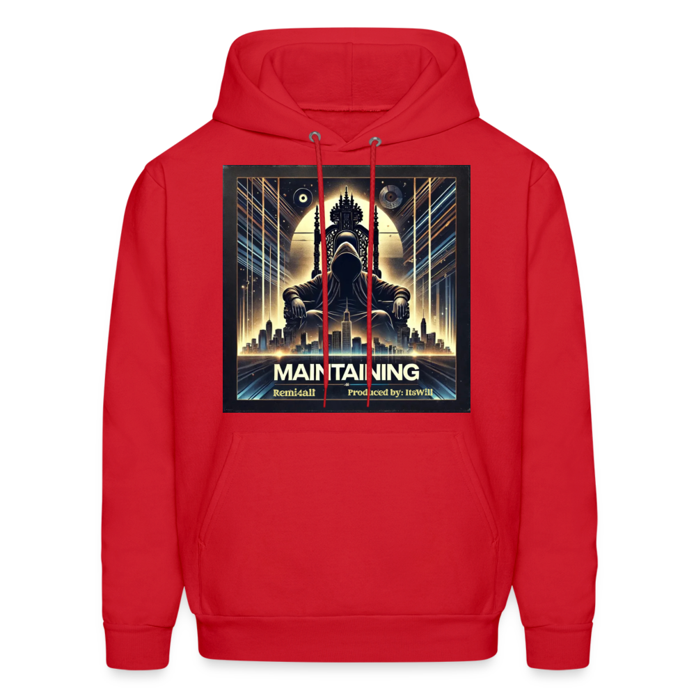 Remitheesnackgod's Maintaining Men's Hoodie - red