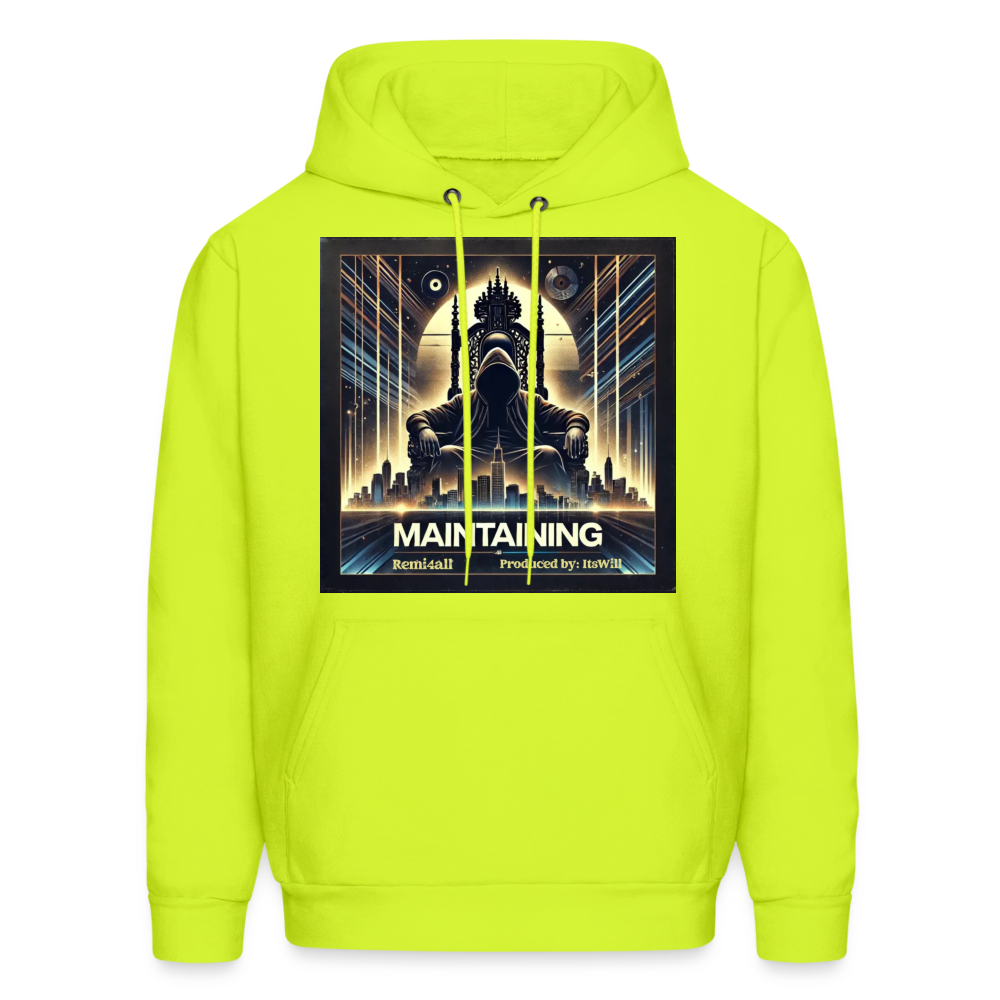 Remitheesnackgod's Maintaining Men's Hoodie - safety green