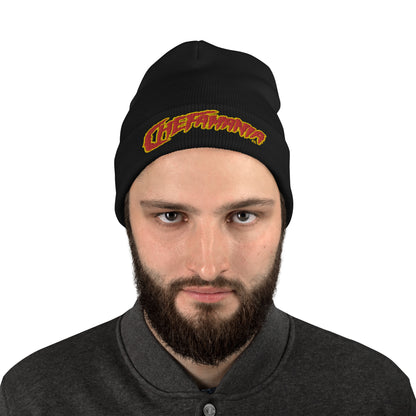 Chefamania Red Embroidered Beanie