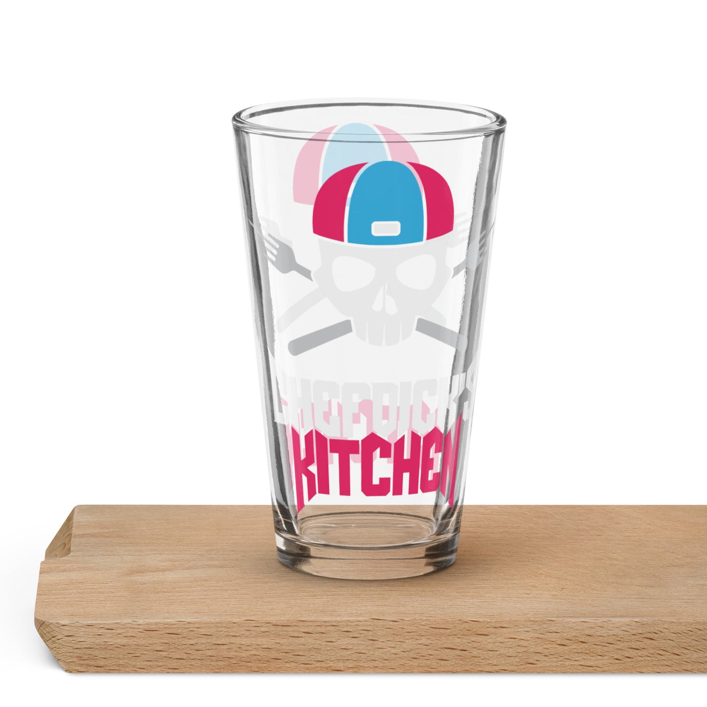 Chef Dick's Kitchen Shaker pint glass