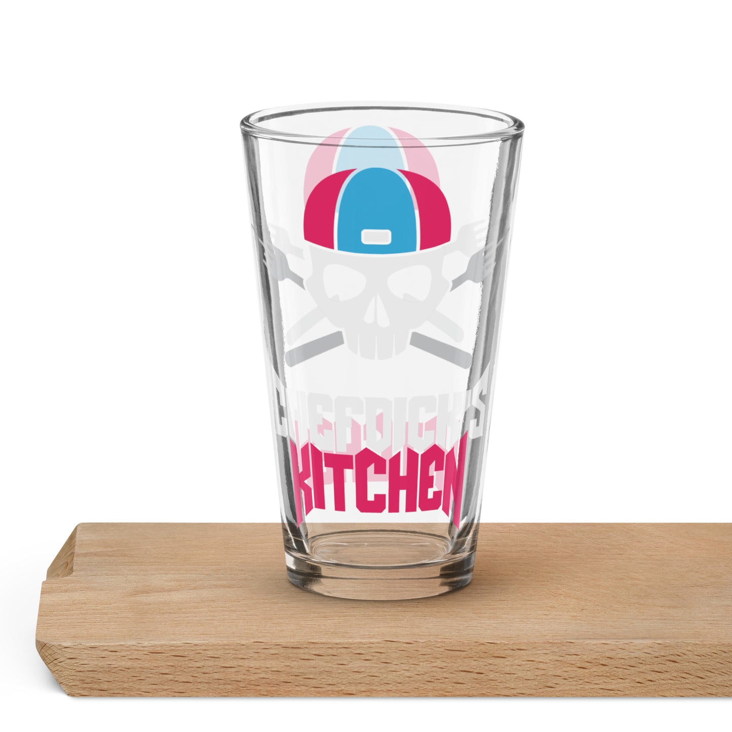 Chef Dick's Kitchen Shaker pint glass