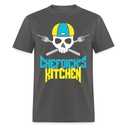 Chef Dick's Kitchen (teal & Yellow) - charcoal