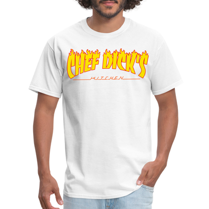 Chef Dicks Kitchen Thrasher Unisex Classic T-Shirt - white