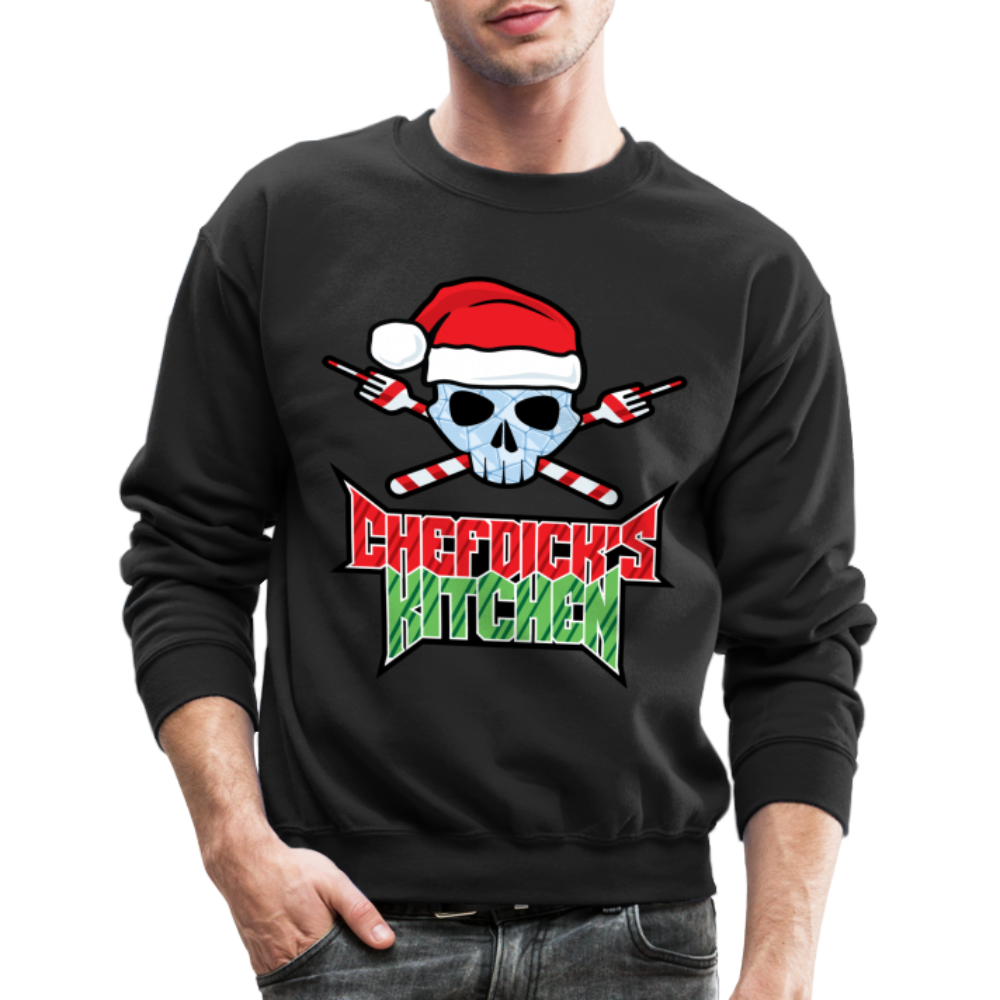 Chefdick's Kitchen Christmas Sweater Crewneck Sweatshirt - black