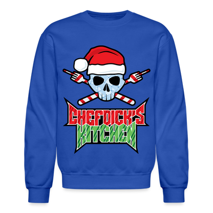 Chefdick's Kitchen Christmas Sweater Crewneck Sweatshirt - royal blue