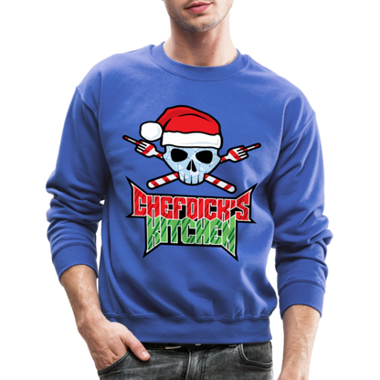 Chefdick's Kitchen Christmas Sweater Crewneck Sweatshirt - royal blue