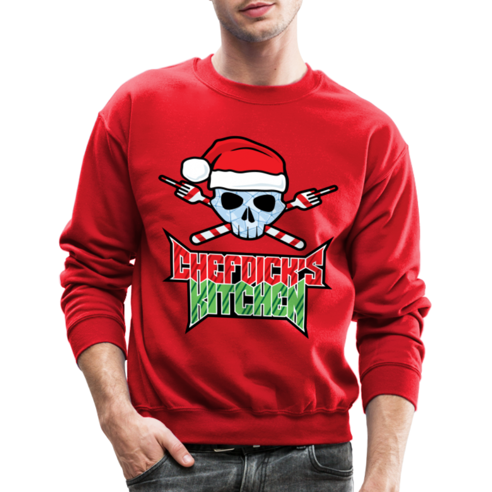Chefdick's Kitchen Christmas Sweater Crewneck Sweatshirt - red