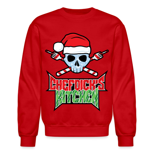 Chefdick's Kitchen Christmas Sweater Crewneck Sweatshirt - red