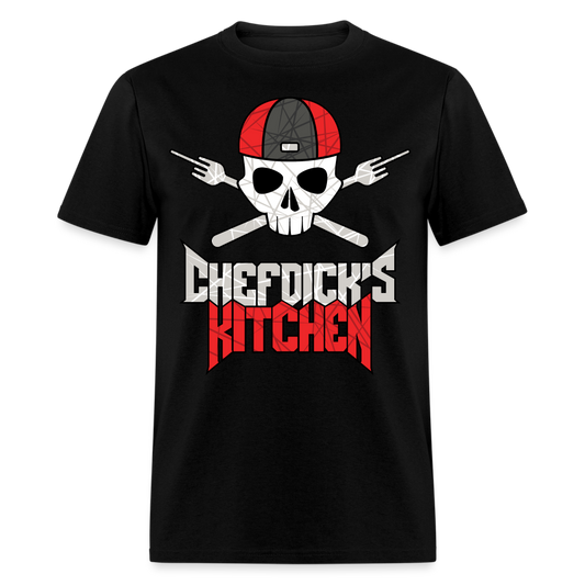 Chef Dick's Kitchen Black & Red Unisex Classic T-Shirt - black