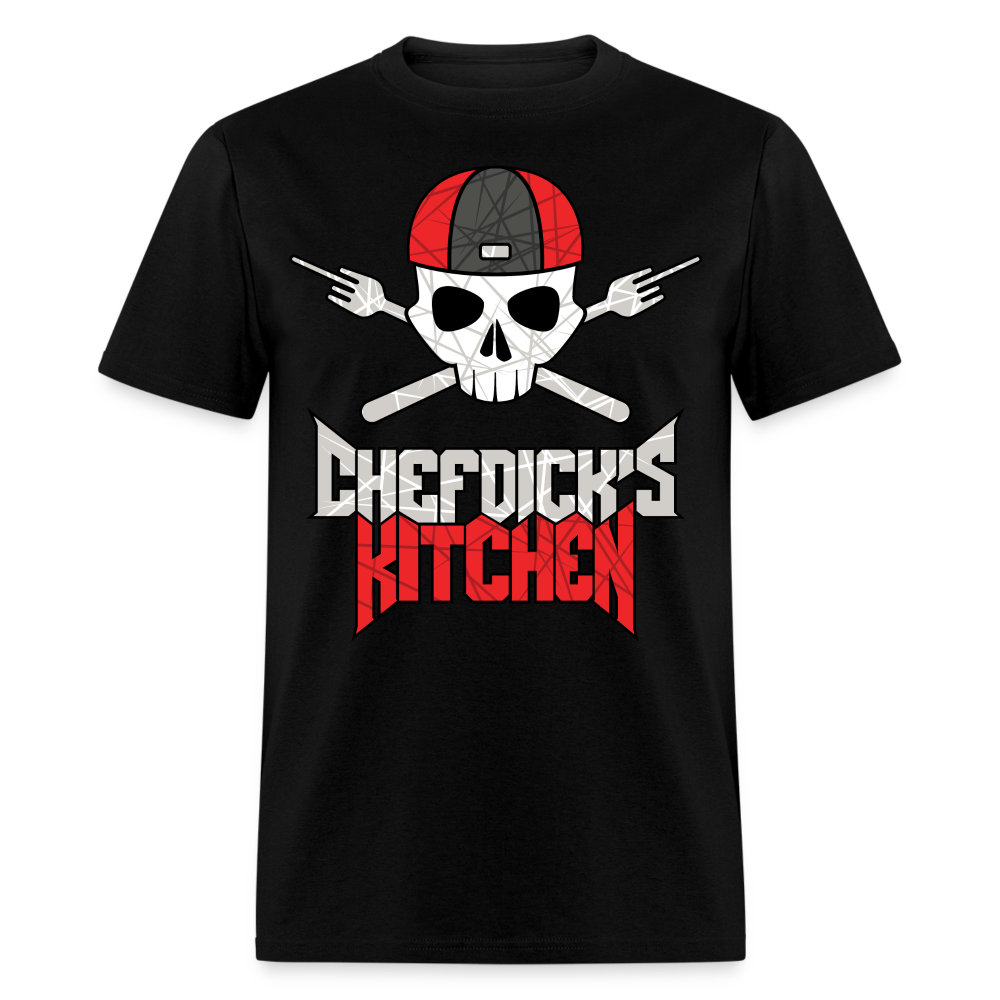 Chef Dick's Kitchen Black & Red Unisex Classic T-Shirt - black