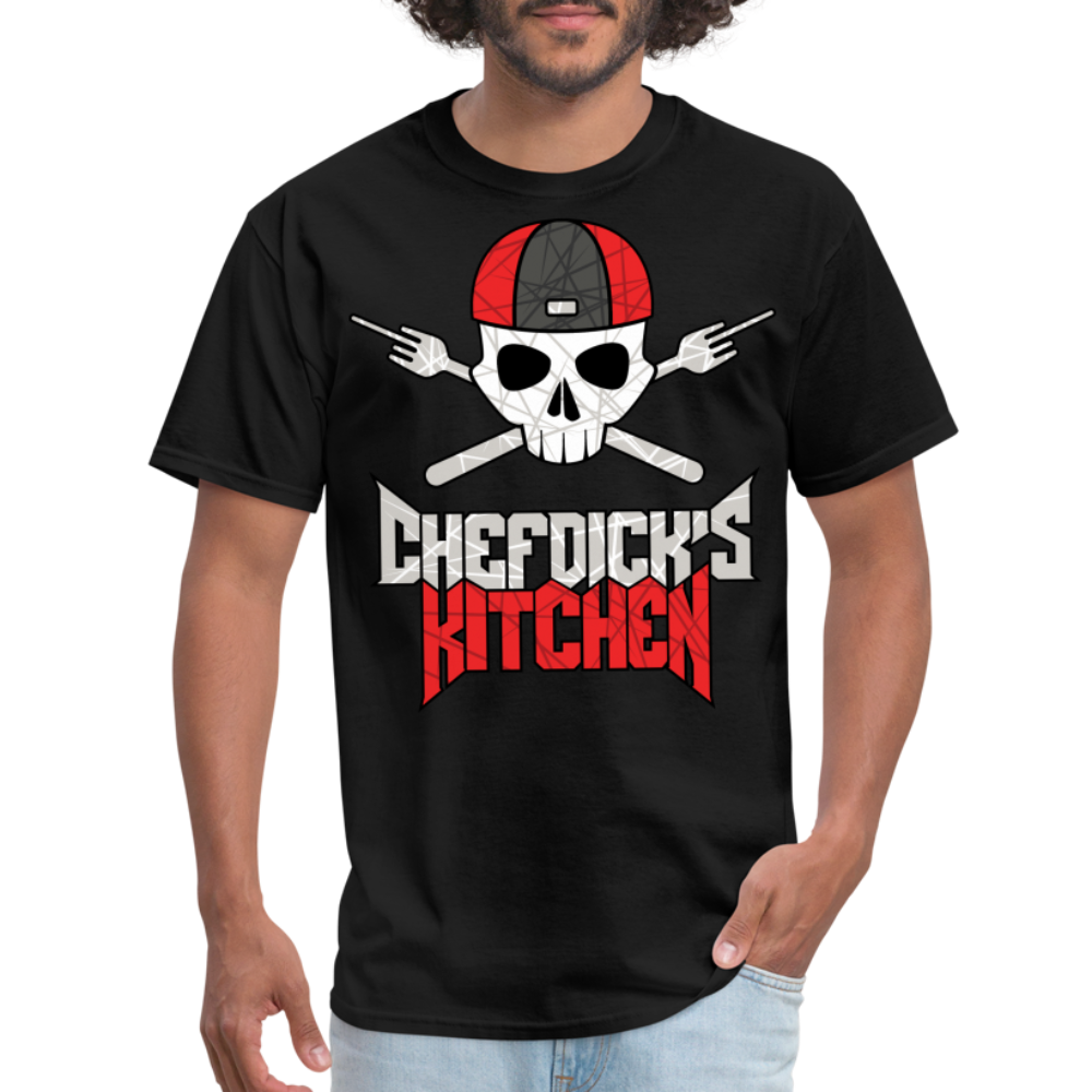 Chef Dick's Kitchen Black & Red Unisex Classic T-Shirt - black