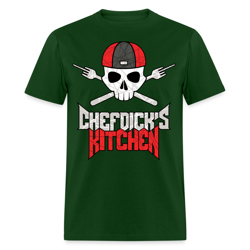 Chef Dick's Kitchen Black & Red Unisex Classic T-Shirt - forest green