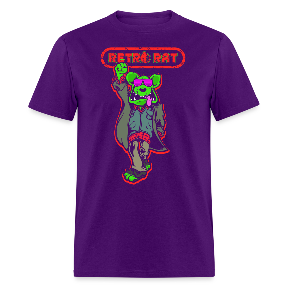 Retro Rat Unisex Classic T-Shirt - purple