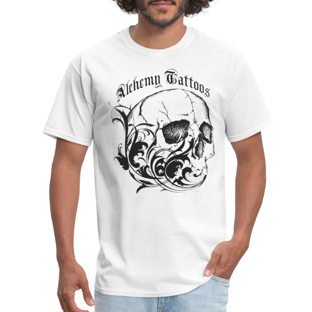 Alchemy Tattoos Skull Unisex Classic T-Shirt - white