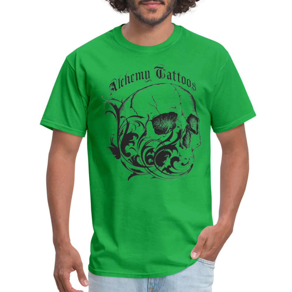 Alchemy Tattoos Skull Unisex Classic T-Shirt - bright green