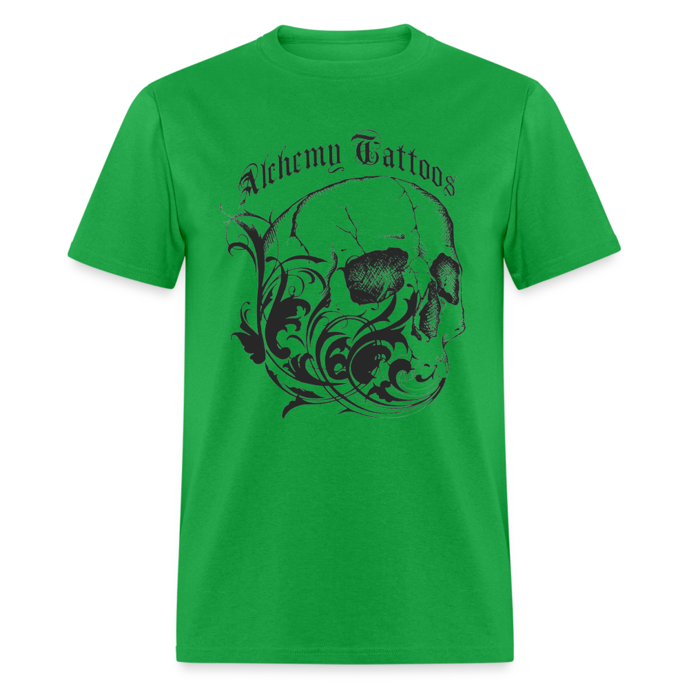 Alchemy Tattoos Skull Unisex Classic T-Shirt - bright green