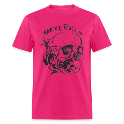 Alchemy Tattoos Skull Unisex Classic T-Shirt - fuchsia