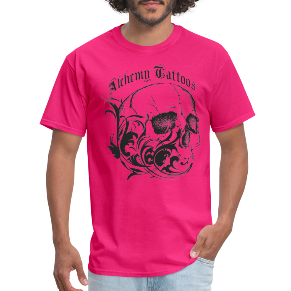 Alchemy Tattoos Skull Unisex Classic T-Shirt - fuchsia