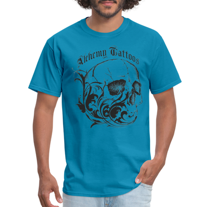 Alchemy Tattoos Skull Unisex Classic T-Shirt - turquoise