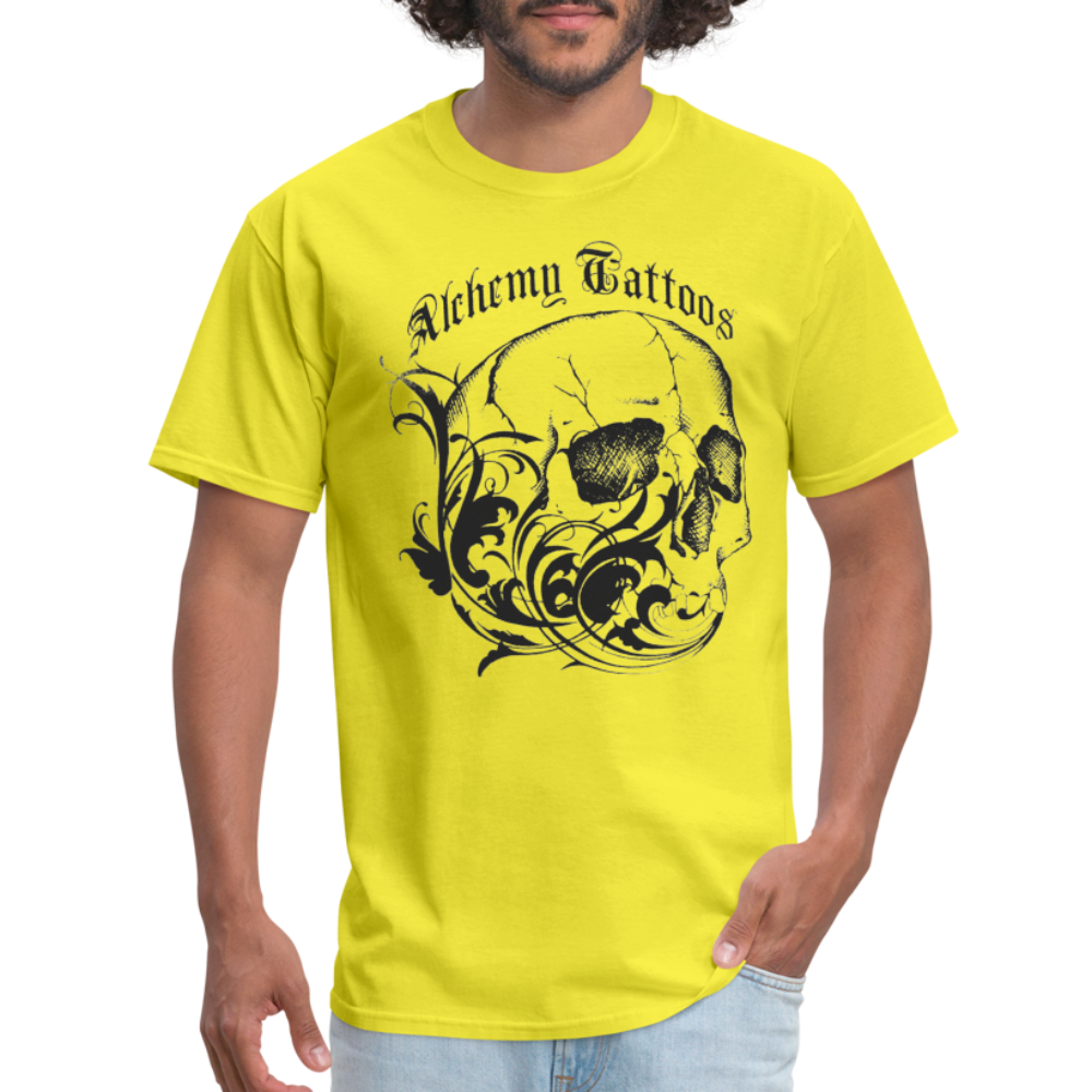 Alchemy Tattoos Skull Unisex Classic T-Shirt - yellow