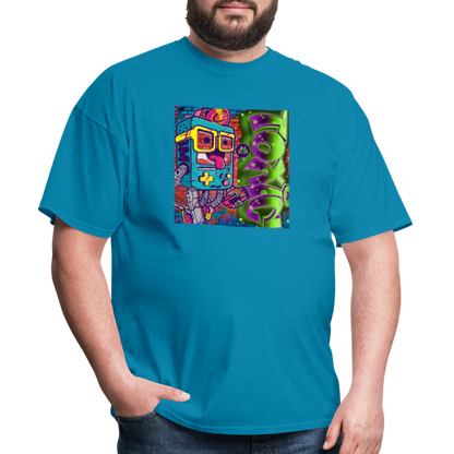 Toxic Graffiti Unisex Classic T-Shirt - turquoise
