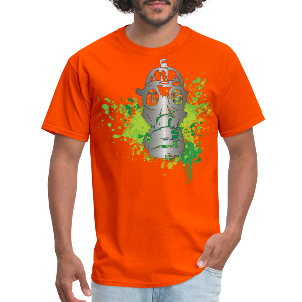 Toxic Silver Gas mask Unisex Classic T-Shirt - orange