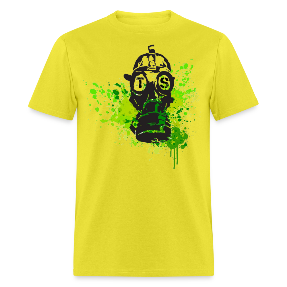Toxic Black Gas mask Unisex Classic T-Shirt - yellow