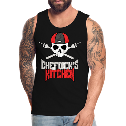 Chef Dick's Kitchen Red & Black Men’s Premium Tank - black