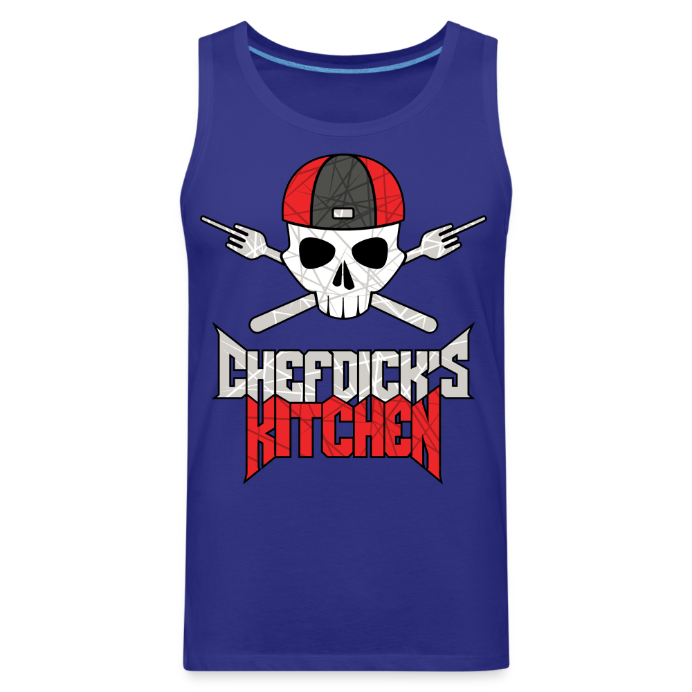 Chef Dick's Kitchen Red & Black Men’s Premium Tank - royal blue