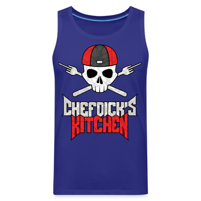 Chef Dick's Kitchen Red & Black Men’s Premium Tank - royal blue