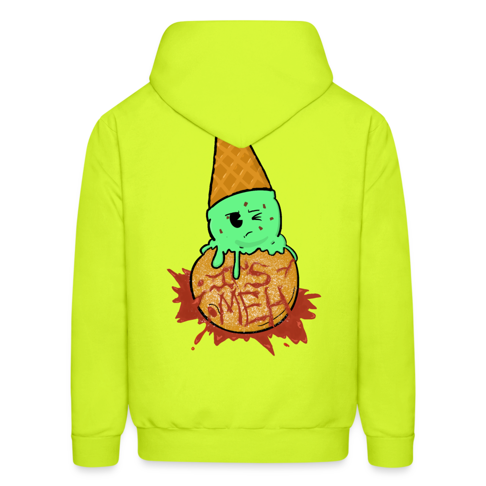 Remitheesnackgod's It's Meh Men's HoodieMen's Hoodie - safety green