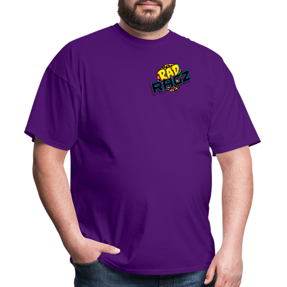 (Rad Ragz Exclusive) Rad Ragz Two Sided Unisex Classic Fruit of the Loom T-Shirt - purple