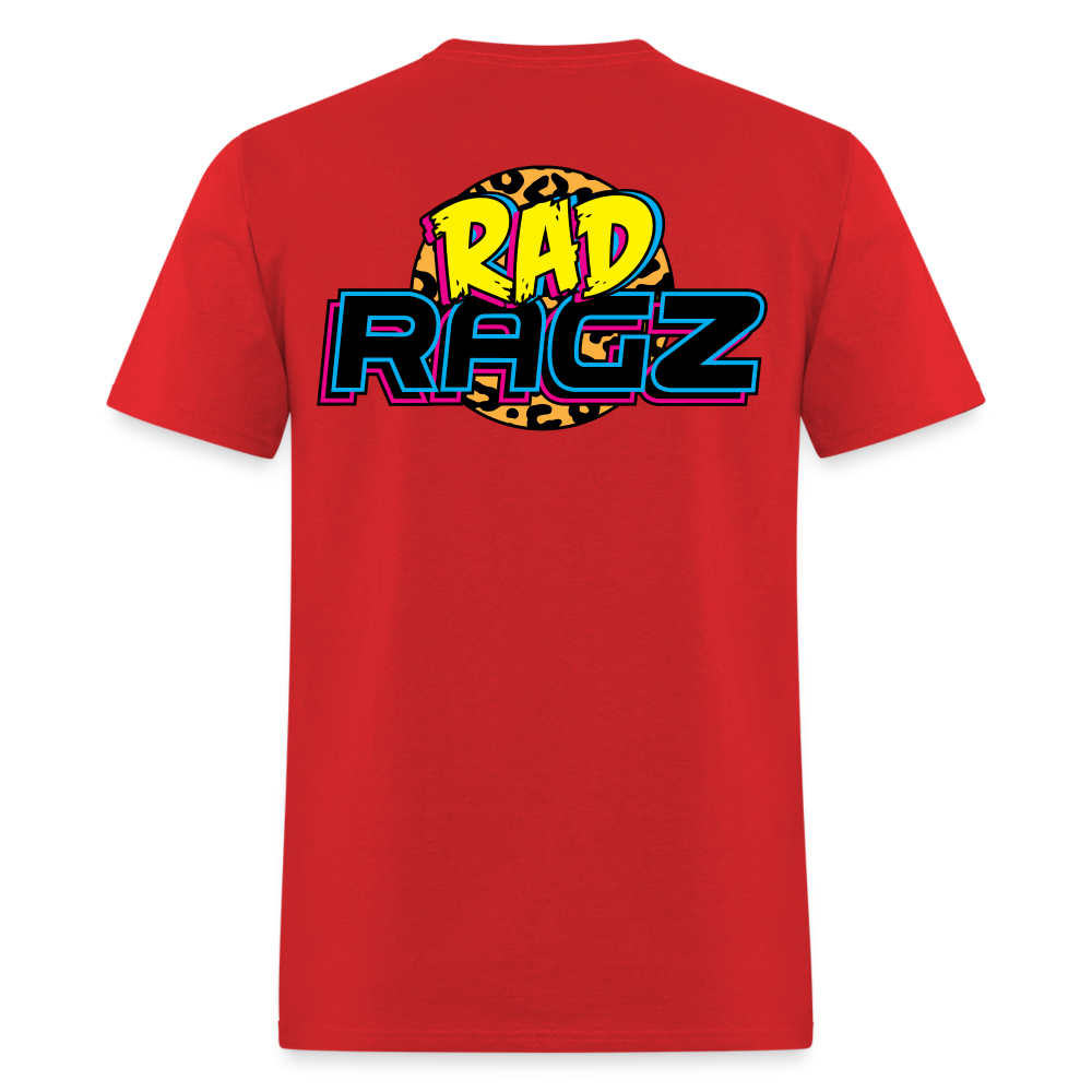(Rad Ragz Exclusive) Rad Ragz Two Sided Unisex Classic Fruit of the Loom T-Shirt - red