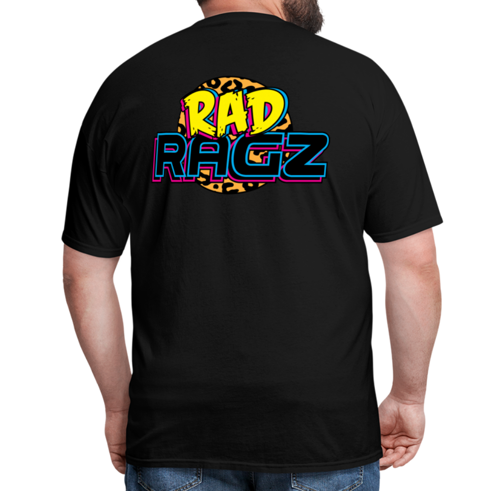 (Rad Ragz Exclusive) Rad Ragz Two Sided Unisex Classic Fruit of the Loom T-Shirt - black