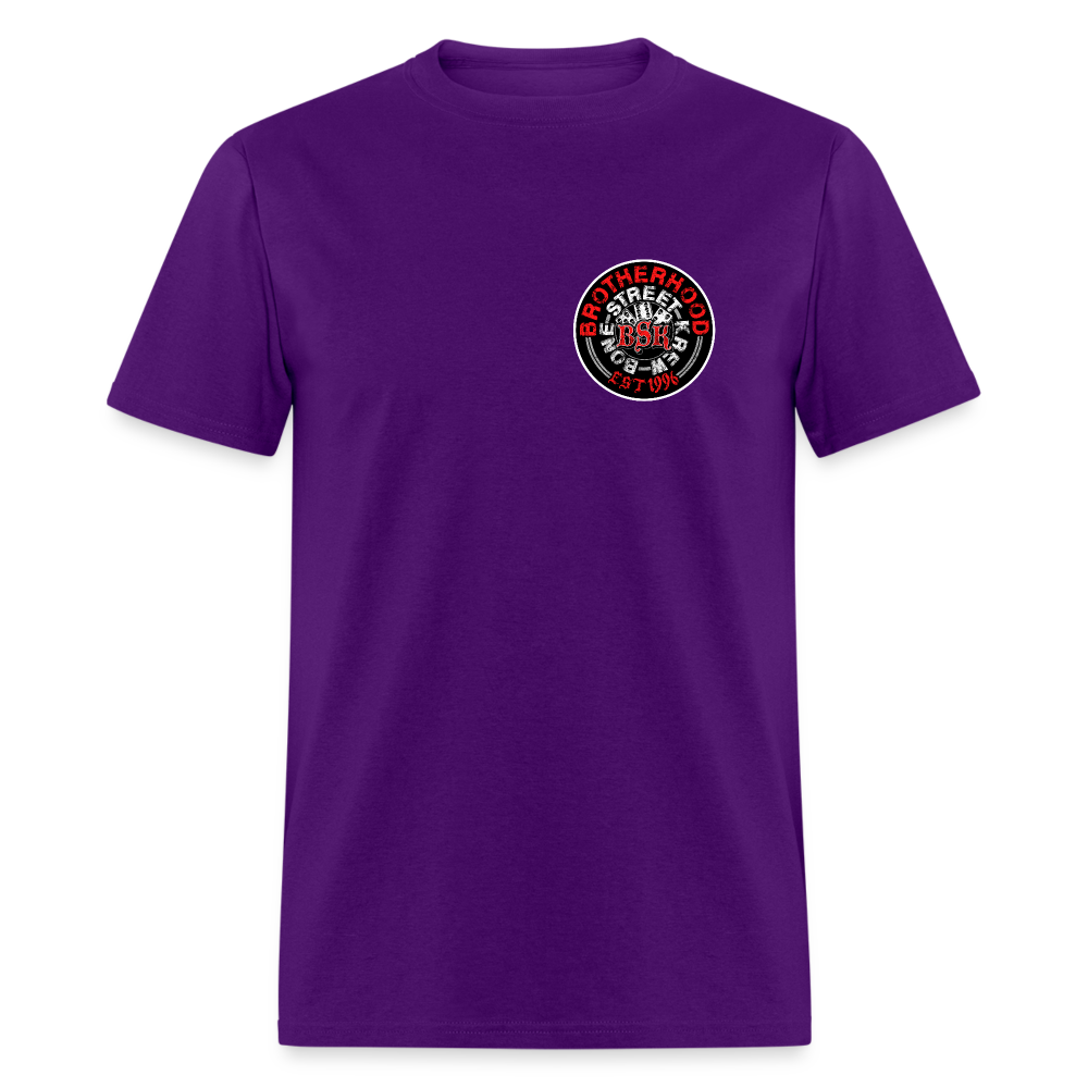 BSK Bone Street Krew Unisex Classic Fruit of the Loom Unisex Classic T-Shirt - purple