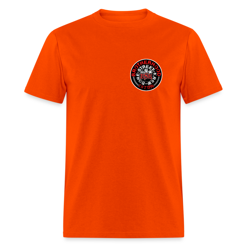 BSK Bone Street Krew Unisex Classic Fruit of the Loom Unisex Classic T-Shirt - orange