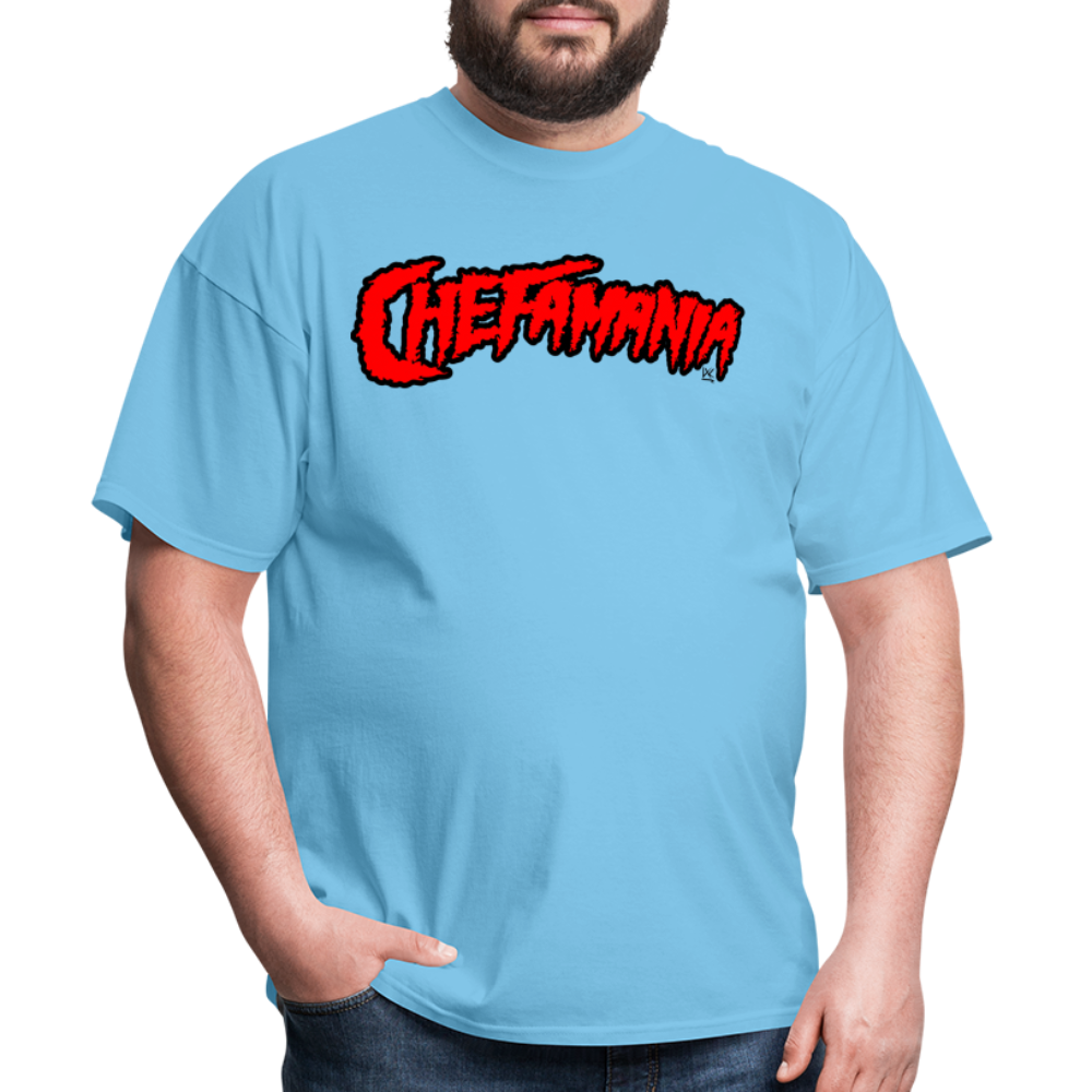Red Chefamania Unisex Classic T-Shirt - aquatic blue