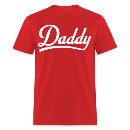 Dirty White Logo Daddy Unisex Classic T-Shirt - red